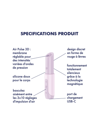 Stimulateur clitoridien de voyage Secret Kiss Satisfyer - CC597869